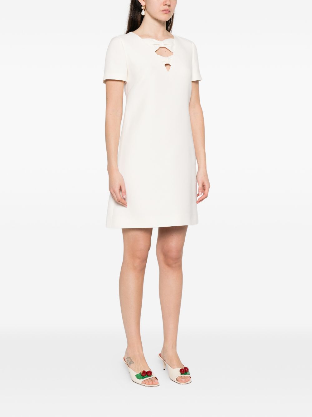 Valentino Women Wool And Silk Blend Short Dress