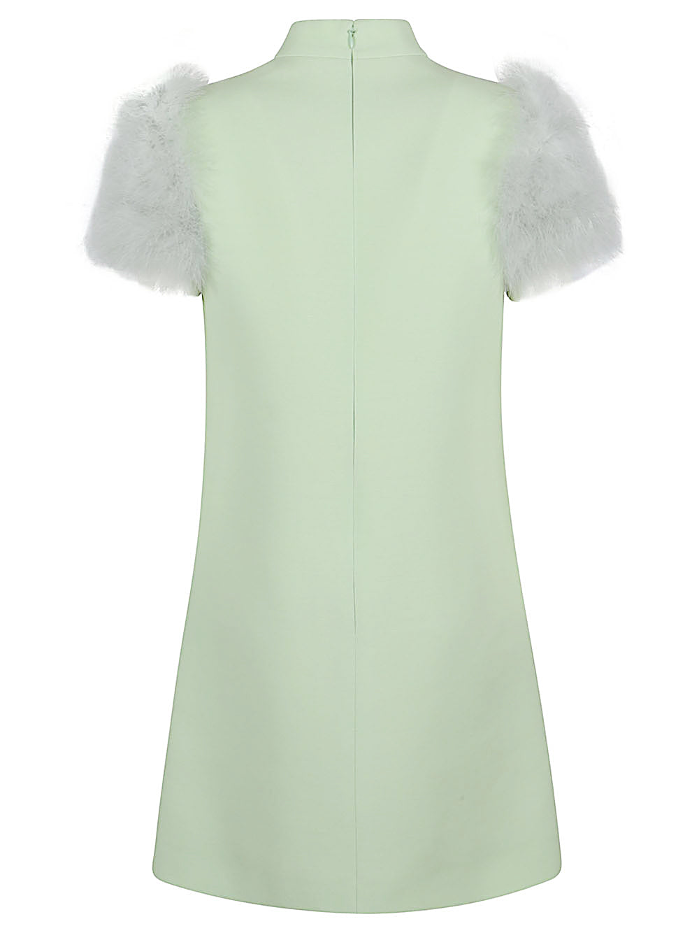 Valentino Women Feathered Wool And Silk Dress VALENTINO