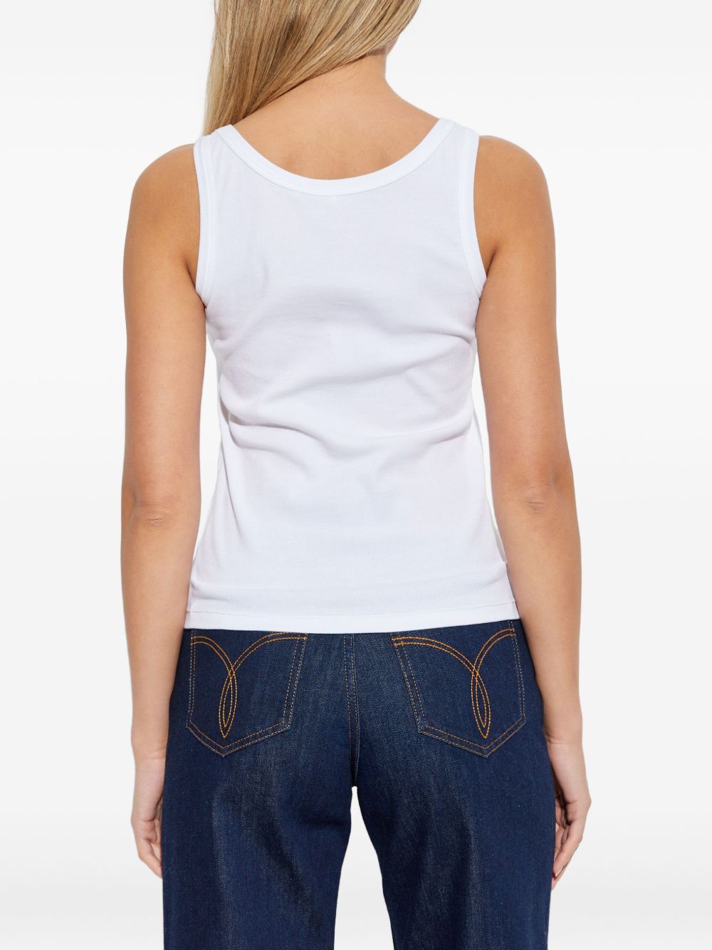 Versace Women Logo Cotton Tank Top