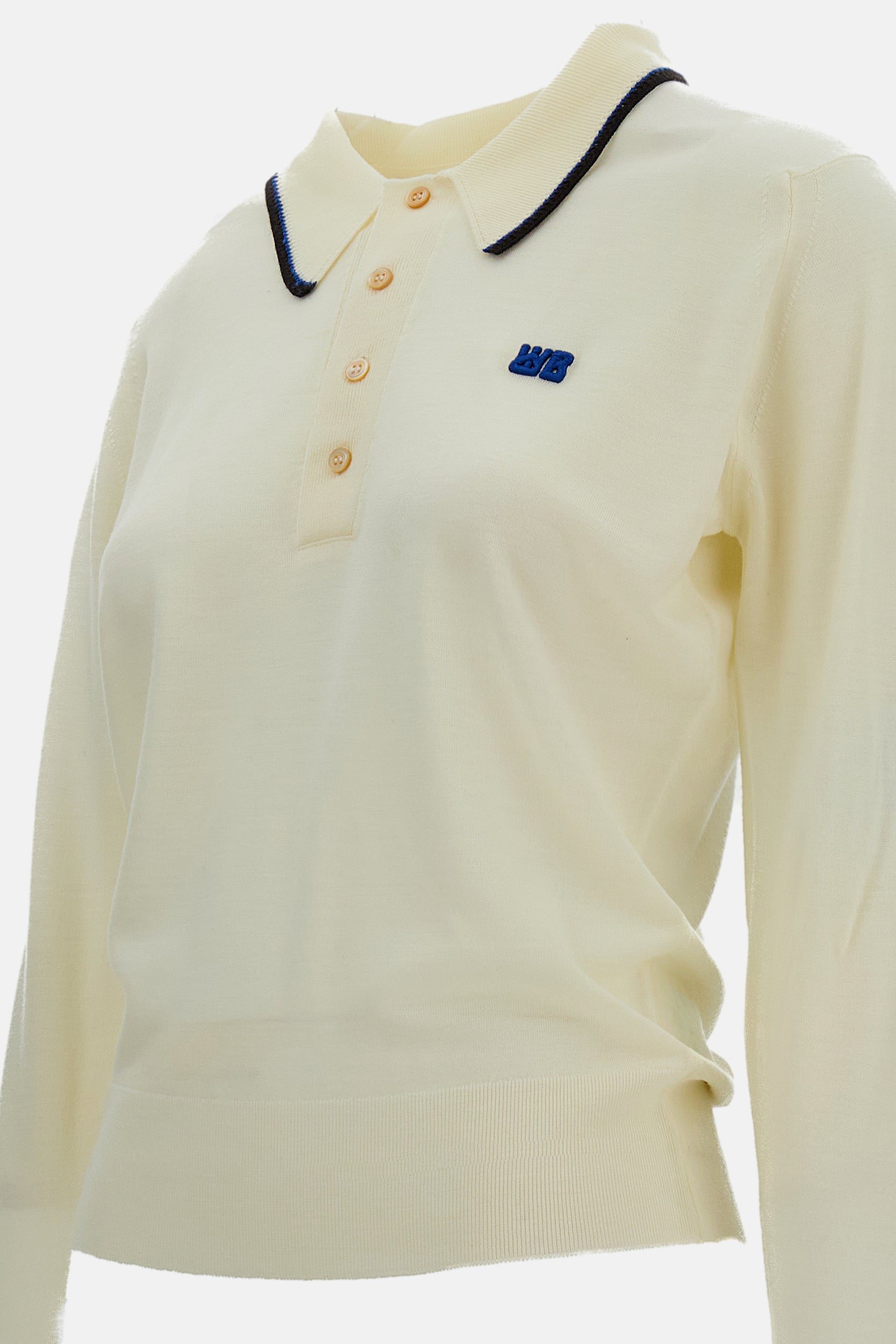 Wales Bonner Women Long Sleeved Polo Shirt John Smedley For Wales Bonner WALES BONNER