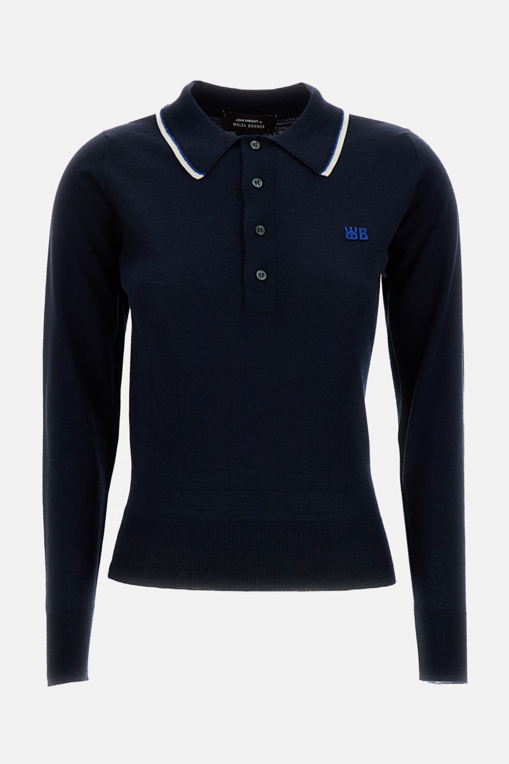 Wales Bonner Women Long-Sleeved Polo John Smedley For Wales Bonner WALES BONNER