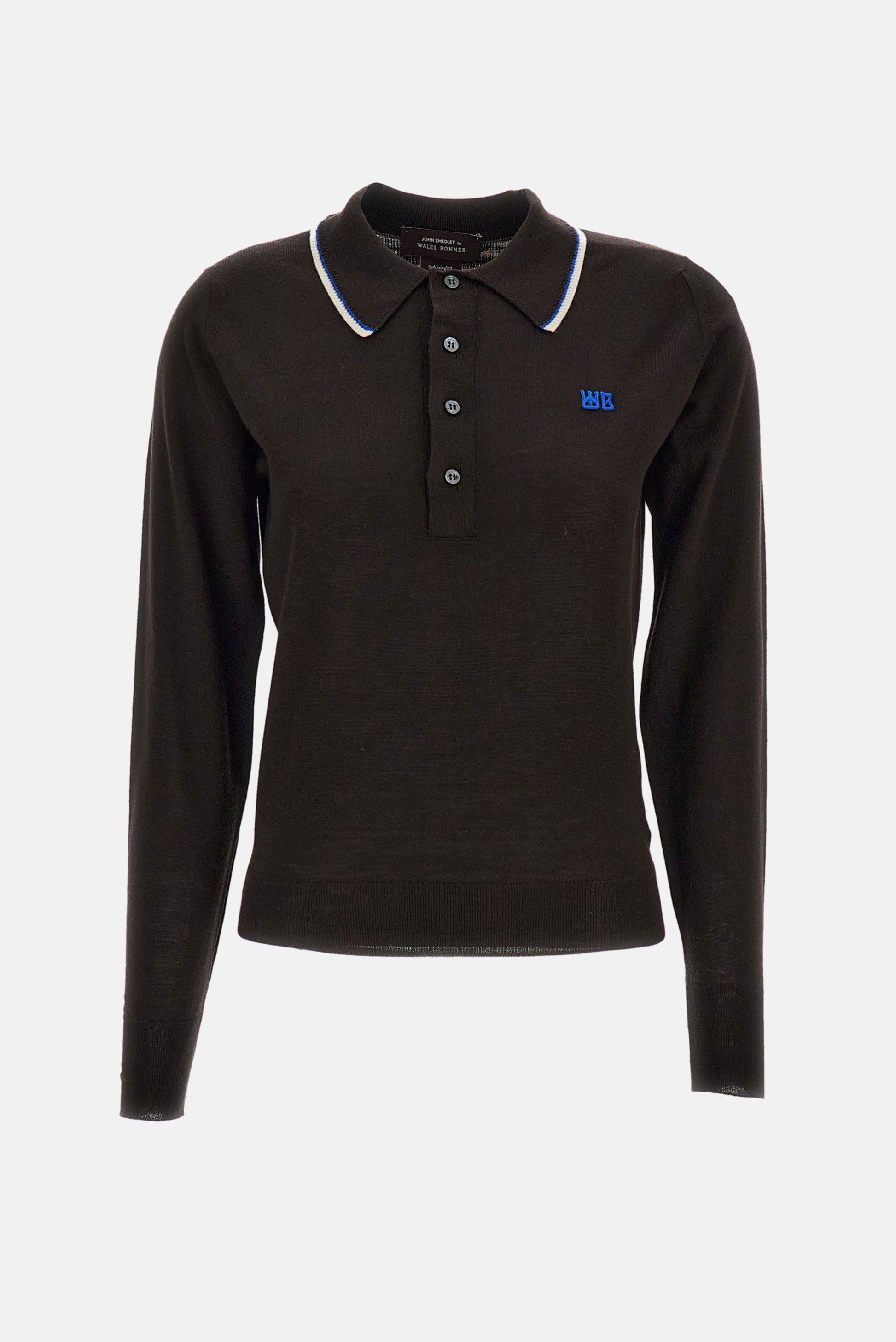 Wales Bonner Women Long-Sleeved Polo John Smedley For Wales Bonner WALES BONNER
