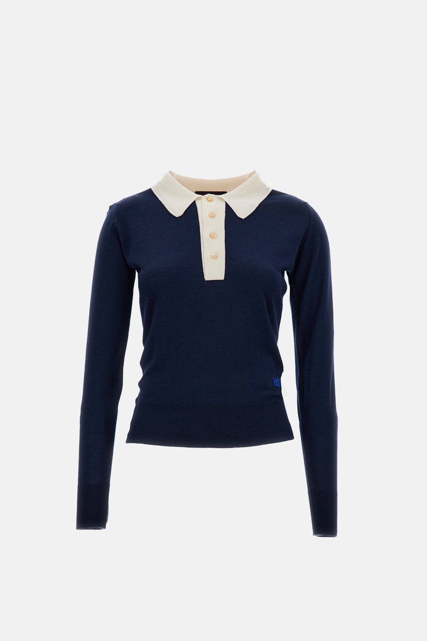 Wales Bonner Women Long Sleeved Polo Shirt John Smedley For Wales Bonner