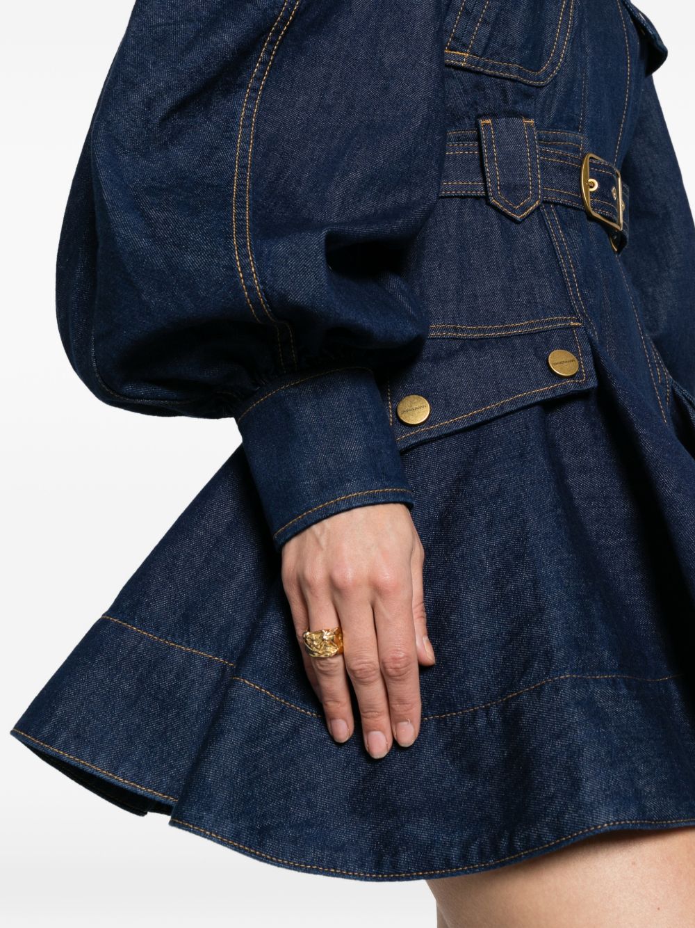 Zimmermann Women Luna Denim Utility Mini Dress ZIMMERMANN