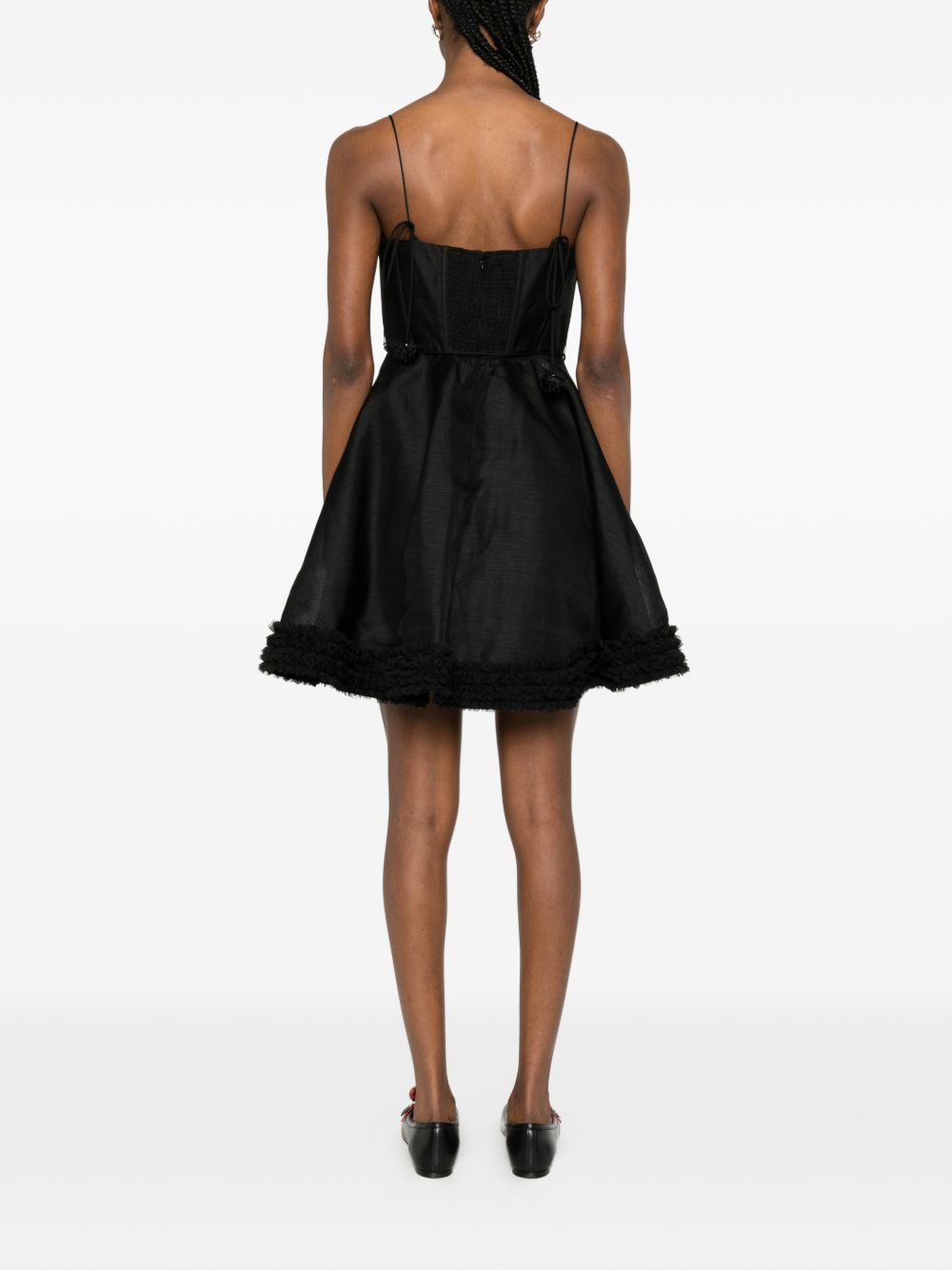 Zimmermann Women Luna Linen And Silk Mini Dress ZIMMERMANN
