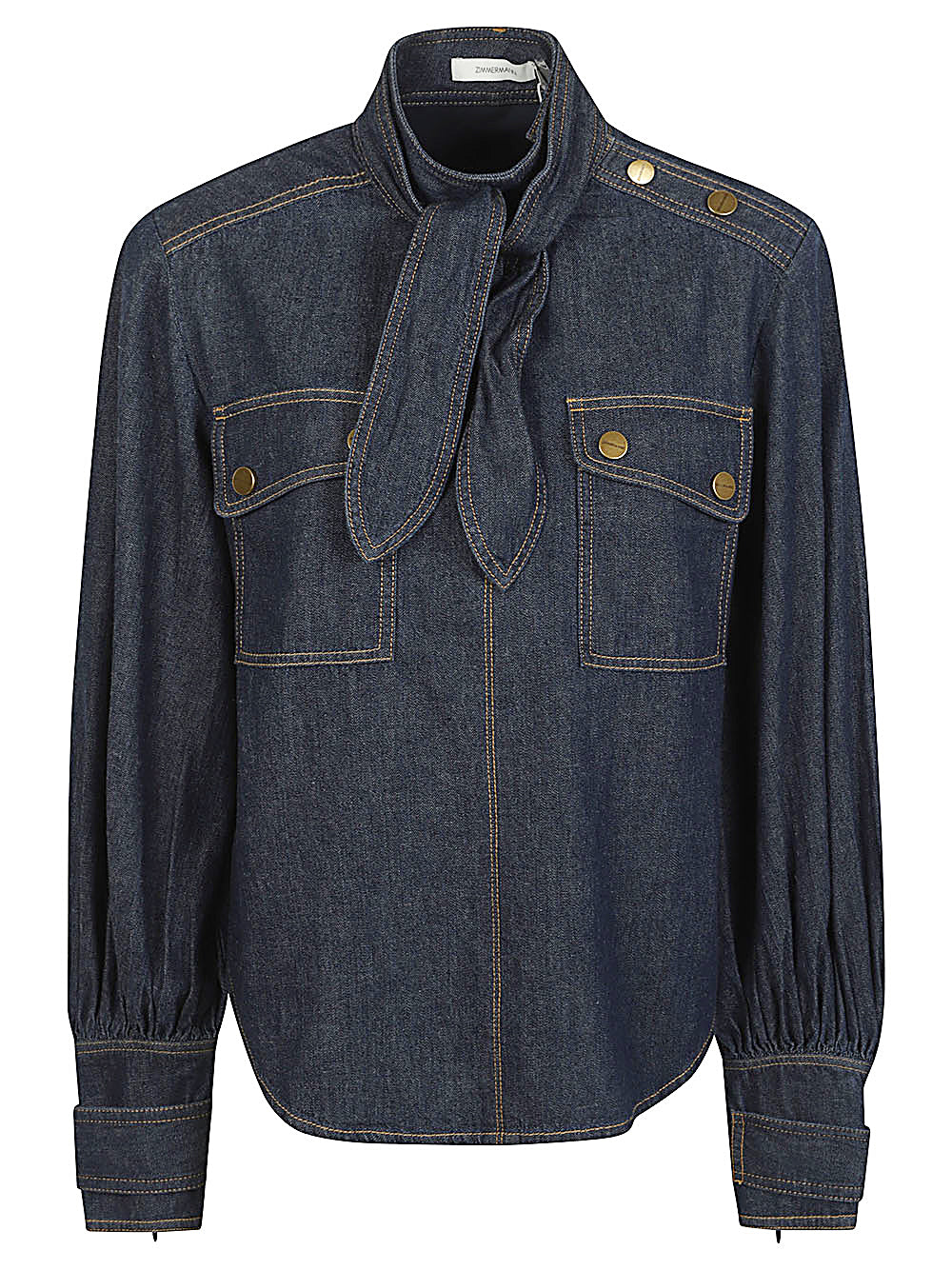Zimmermann Women Denim Cargo Blouse ZIMMERMANN