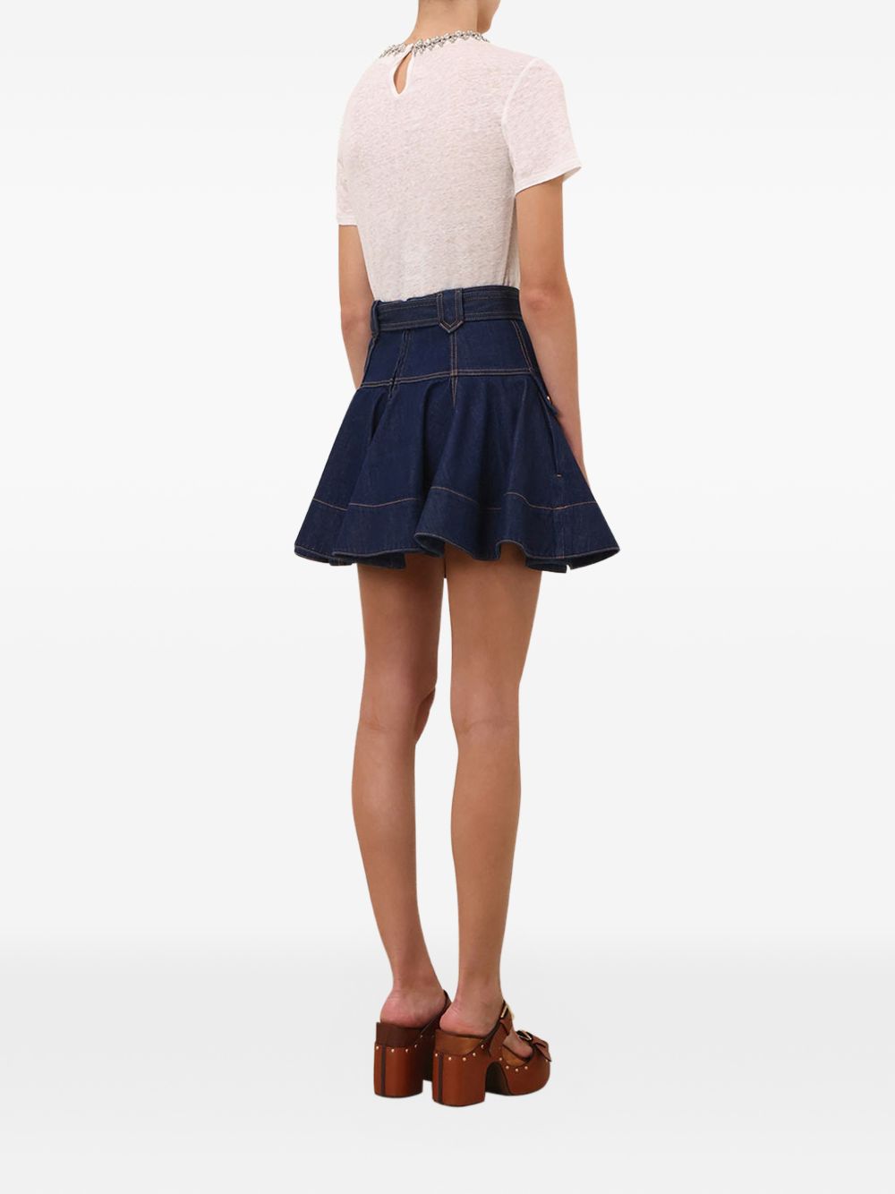 Zimmermann Women Denim Cargo Mini Skirt ZIMMERMANN