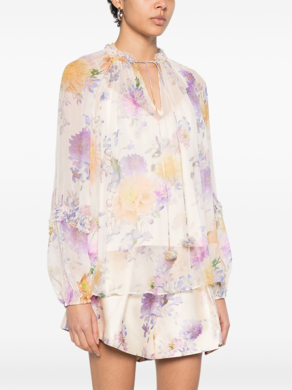 Zimmermann Women Luna Printed Blouse ZIMMERMANN