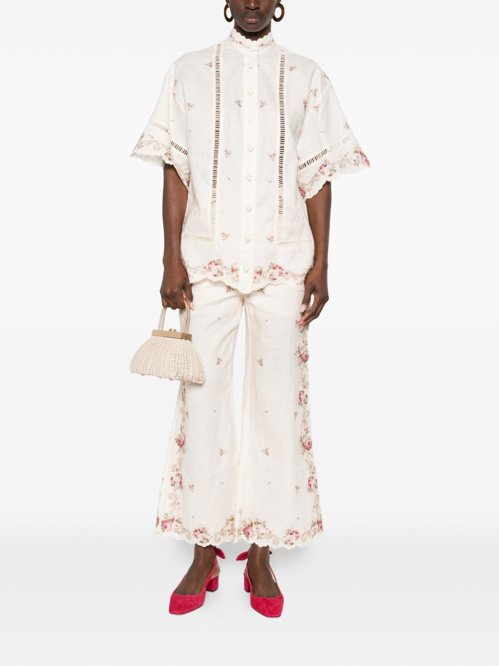 Zimmermann Women Patience Linen Trousers ZIMMERMANN