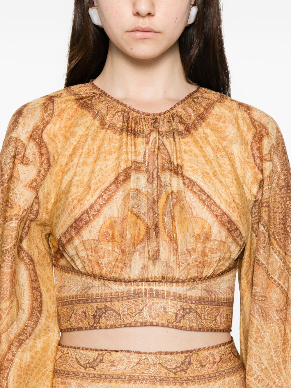 Zimmermann Women Wanderlust Cotton And Silk Top ZIMMERMANN