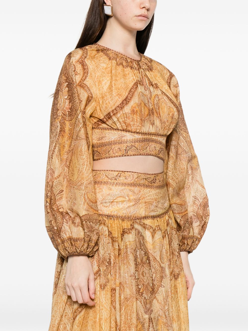 Zimmermann Women Wanderlust Cotton And Silk Top ZIMMERMANN
