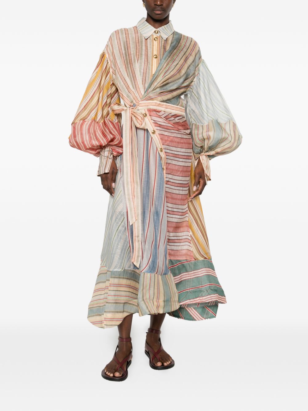 Zimmermann Women Rebellion Linen And Silk Dress