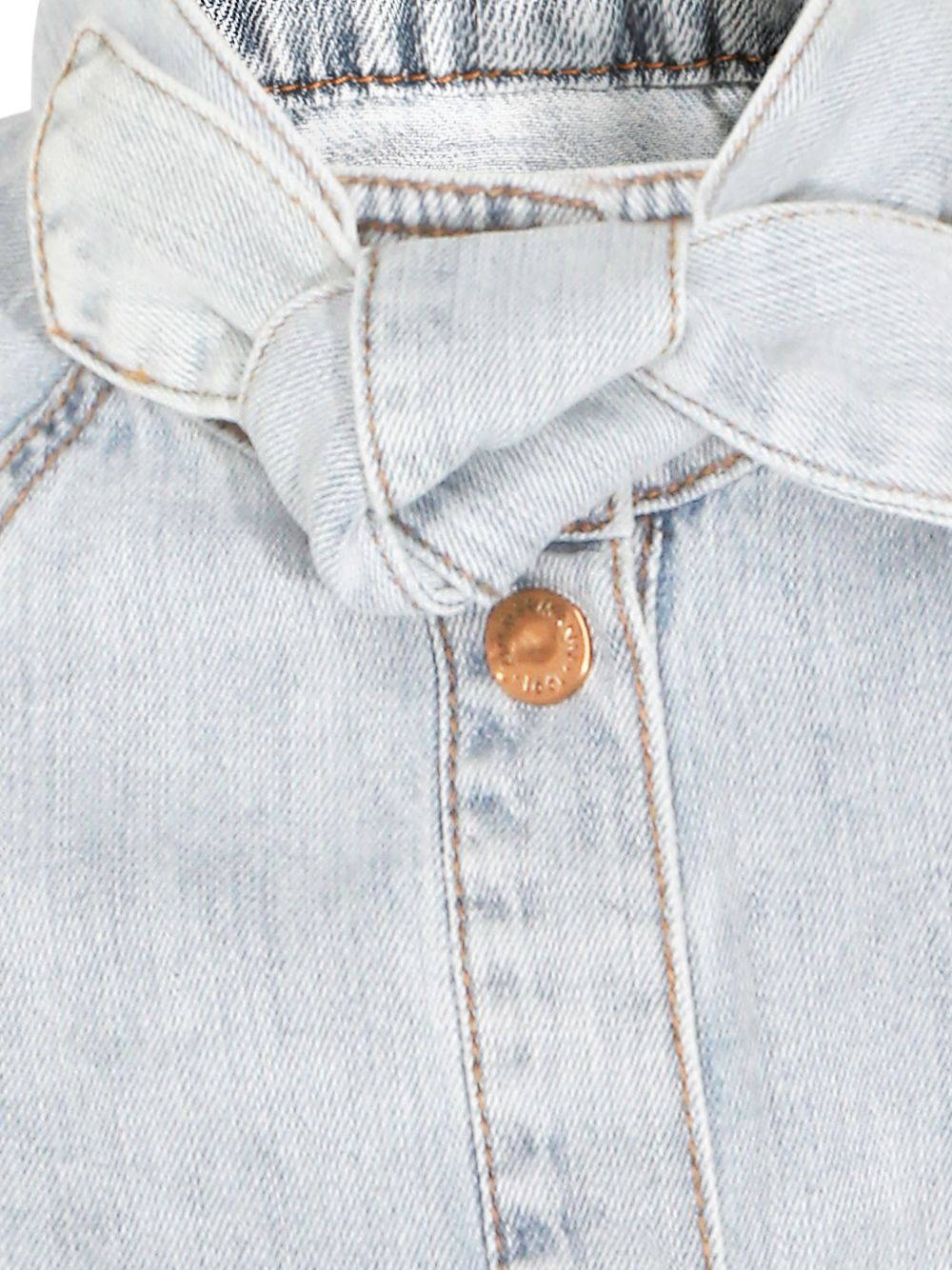 Zimmermann Women Bow-Tie Denim Top