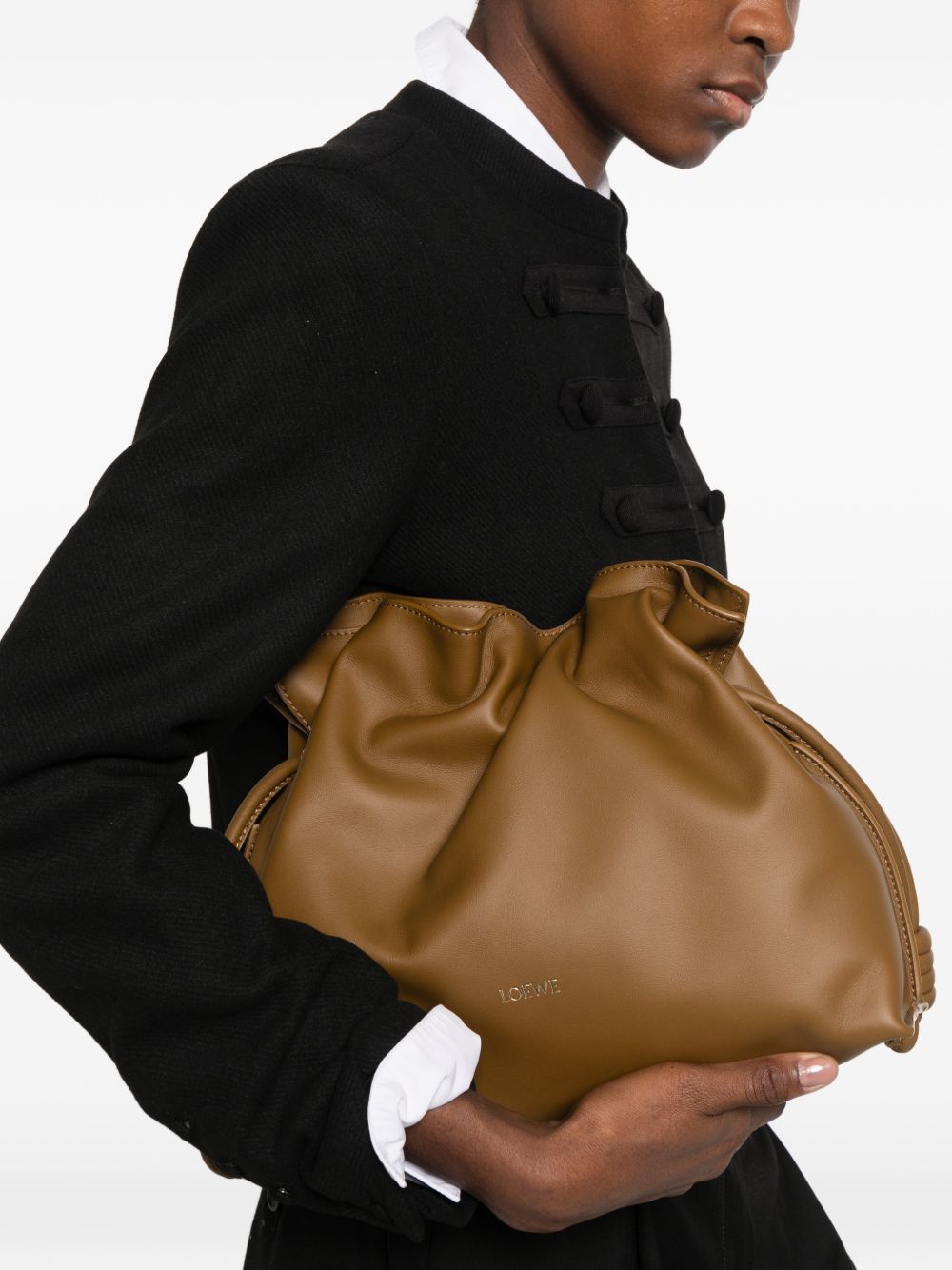 Loewe Women Flamenco Medium Leather Clutch LOEWE