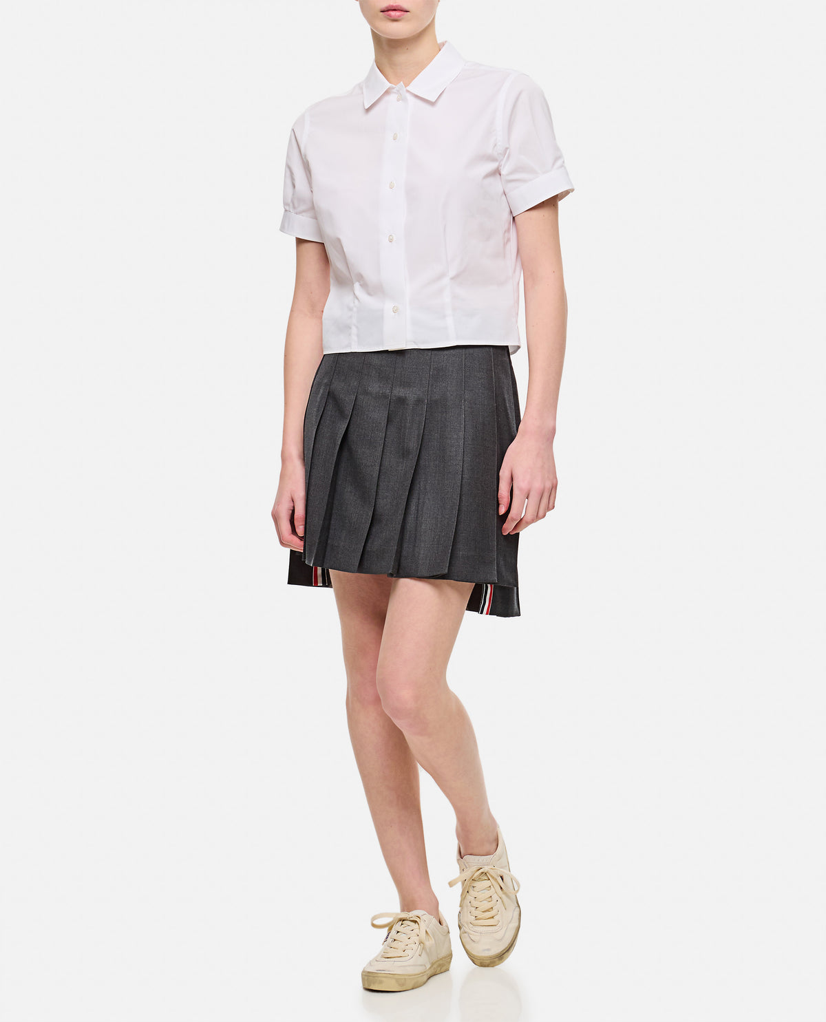 Thom Browne Women Pleated Mini Skirt THOM BROWNE