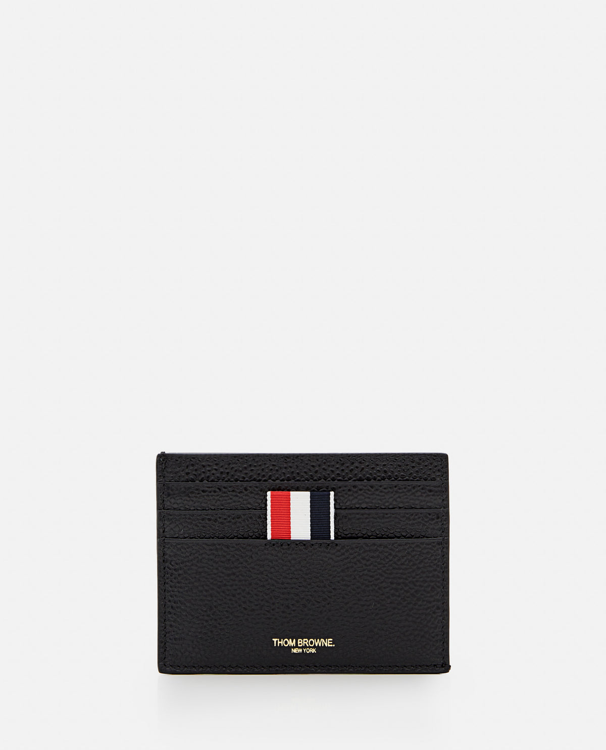 Thom Browne Men Black  Leather Cardholder THOM BROWNE