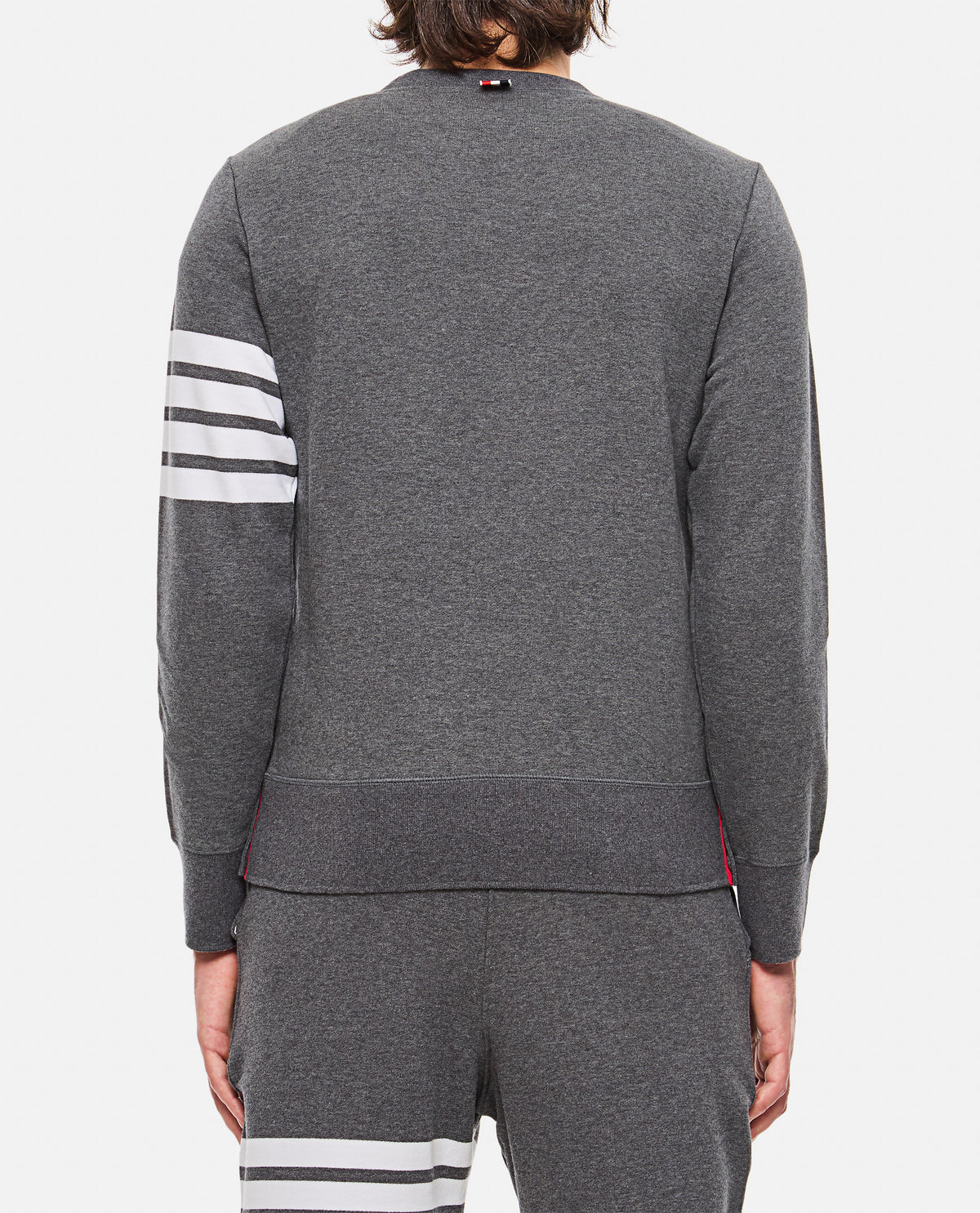 Thom Browne Men Classic Sweatshirt In Classic Loopback W/ Engineered 4 Bar THOM BROWNE