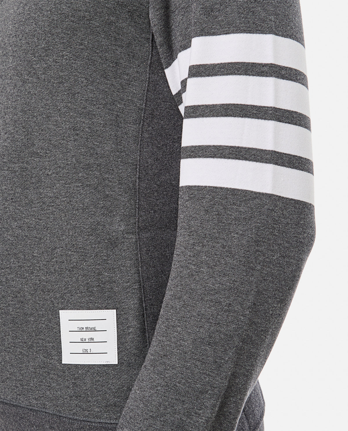 Thom Browne Men Classic Sweatshirt In Classic Loopback W/ Engineered 4 Bar THOM BROWNE