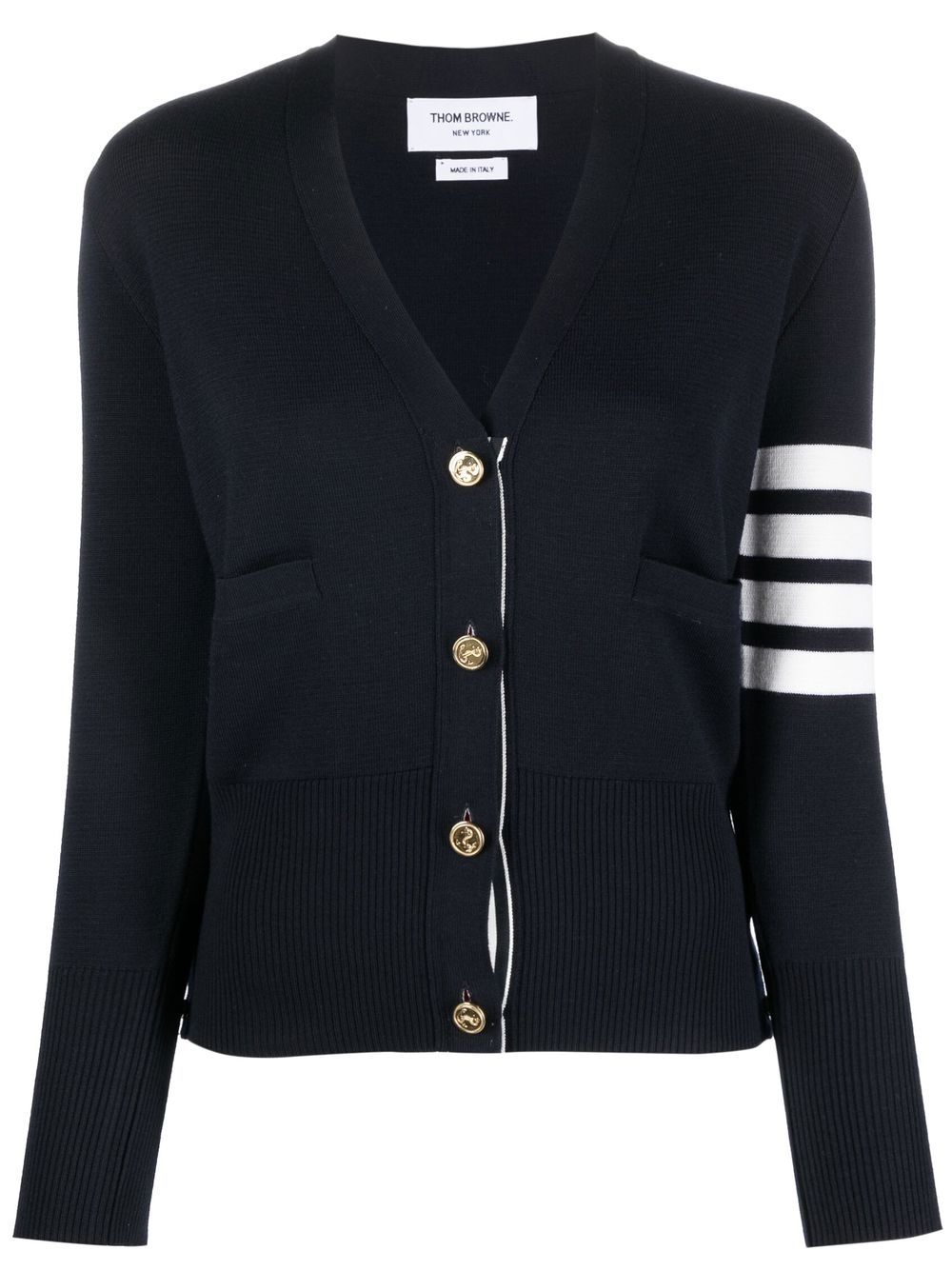 Thom Browne Women 4Bar Wool Cardigan THOM BROWNE