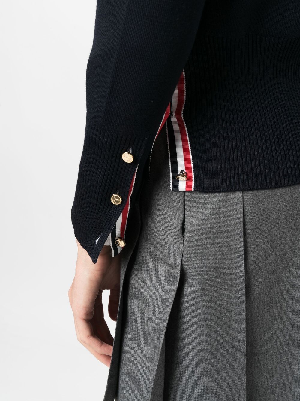 Thom Browne Women 4Bar Wool Cardigan THOM BROWNE