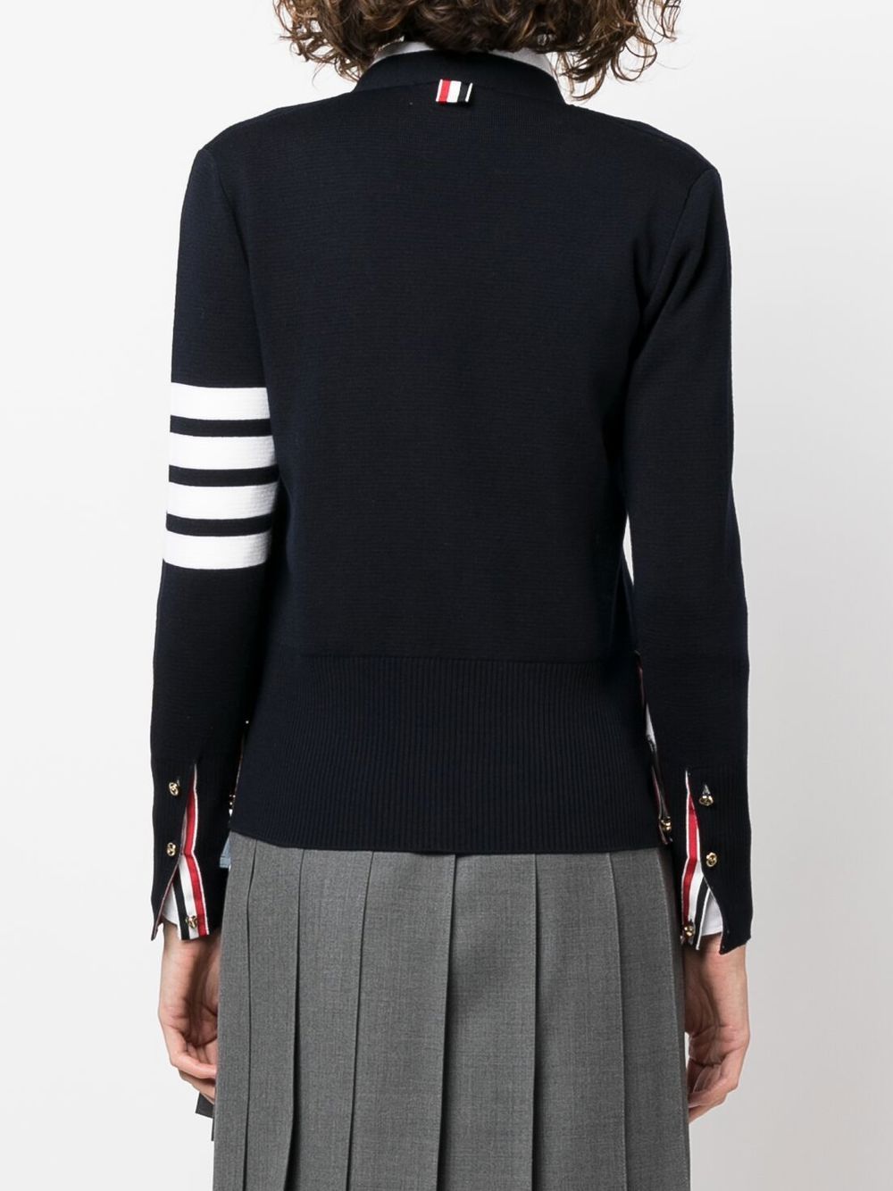 Thom Browne Women 4Bar Wool Cardigan THOM BROWNE