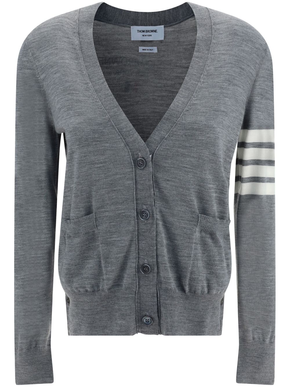 Thom Browne Women 4Bar Cotton Cardigan THOM BROWNE