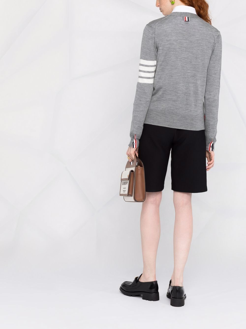 Thom Browne Women 4Bar Cotton Cardigan THOM BROWNE