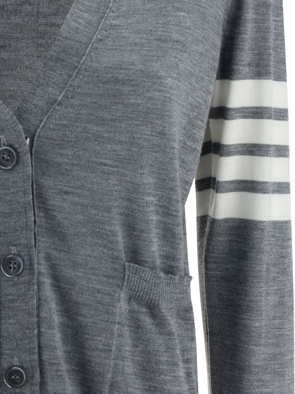 Thom Browne Women 4Bar Cotton Cardigan THOM BROWNE
