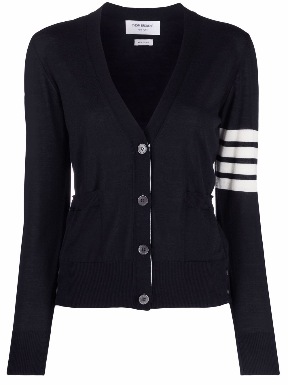 Thom Browne Women 4Bar Cotton Cardigan THOM BROWNE