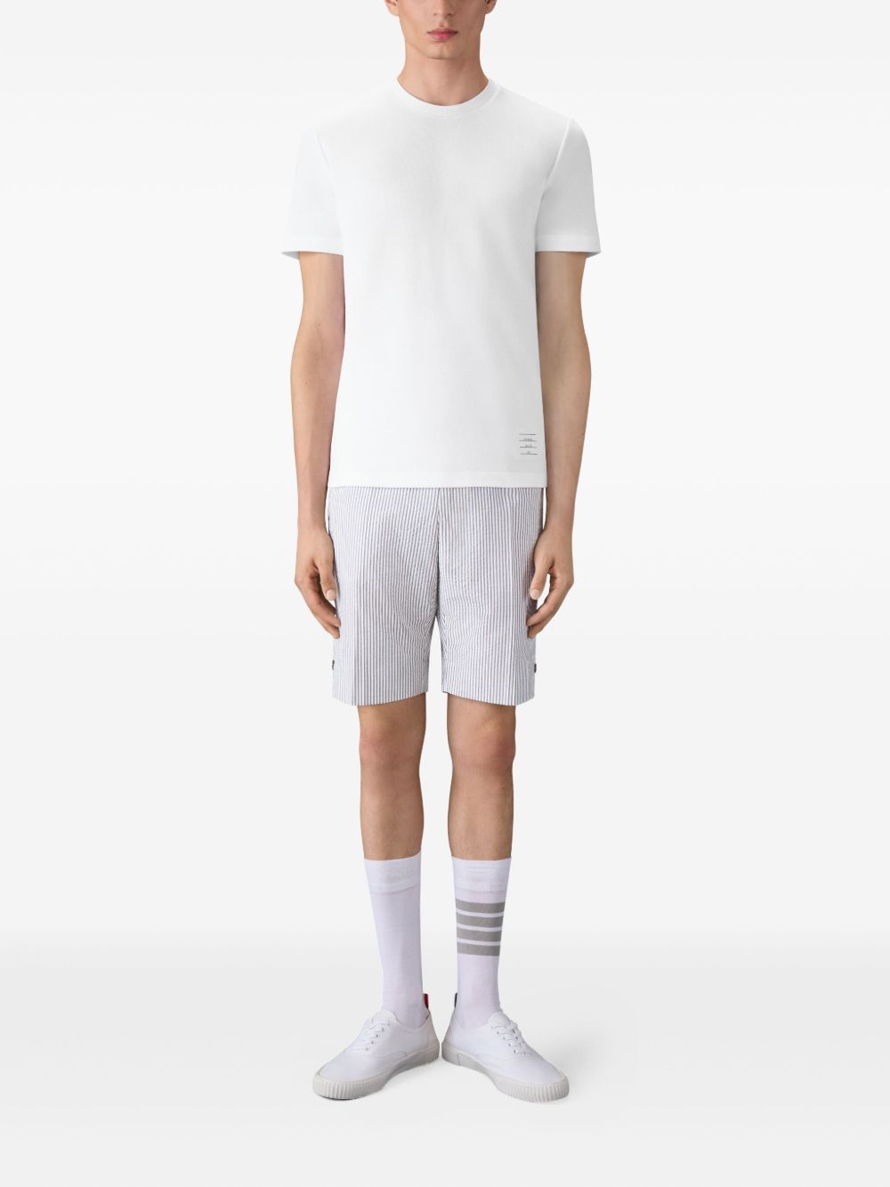 Thom Browne Men 4Bar Cotton T-Shirt THOM BROWNE