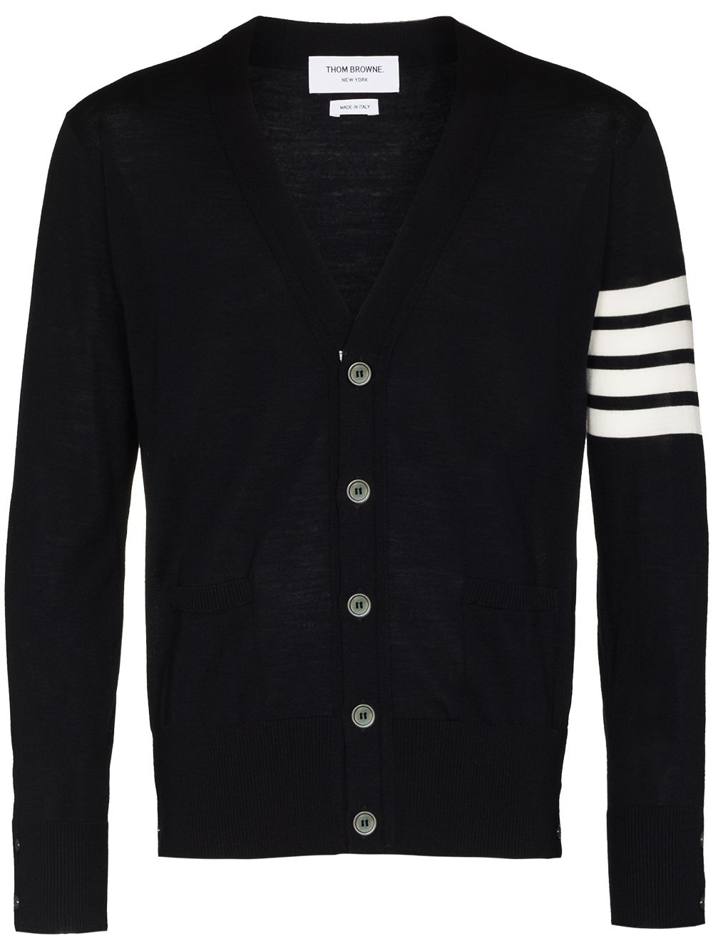 Thom Browne Men 4Bar Wool Cardigan THOM BROWNE