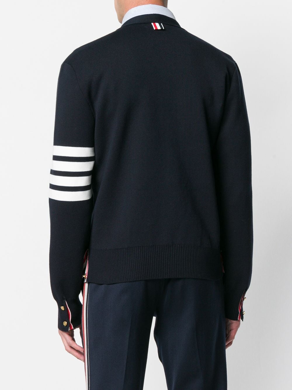 Thom Browne Men 4Bar Cotton Cardigan THOM BROWNE