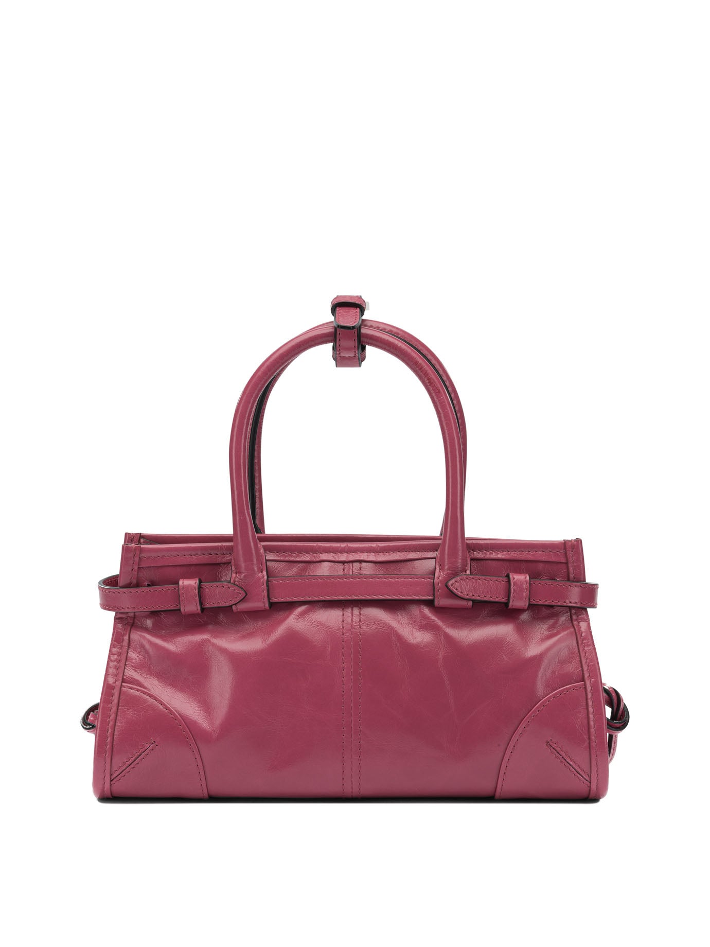 Prada Women Fuchsia Leather Mini Prada Bonnie Handbag PRADA
