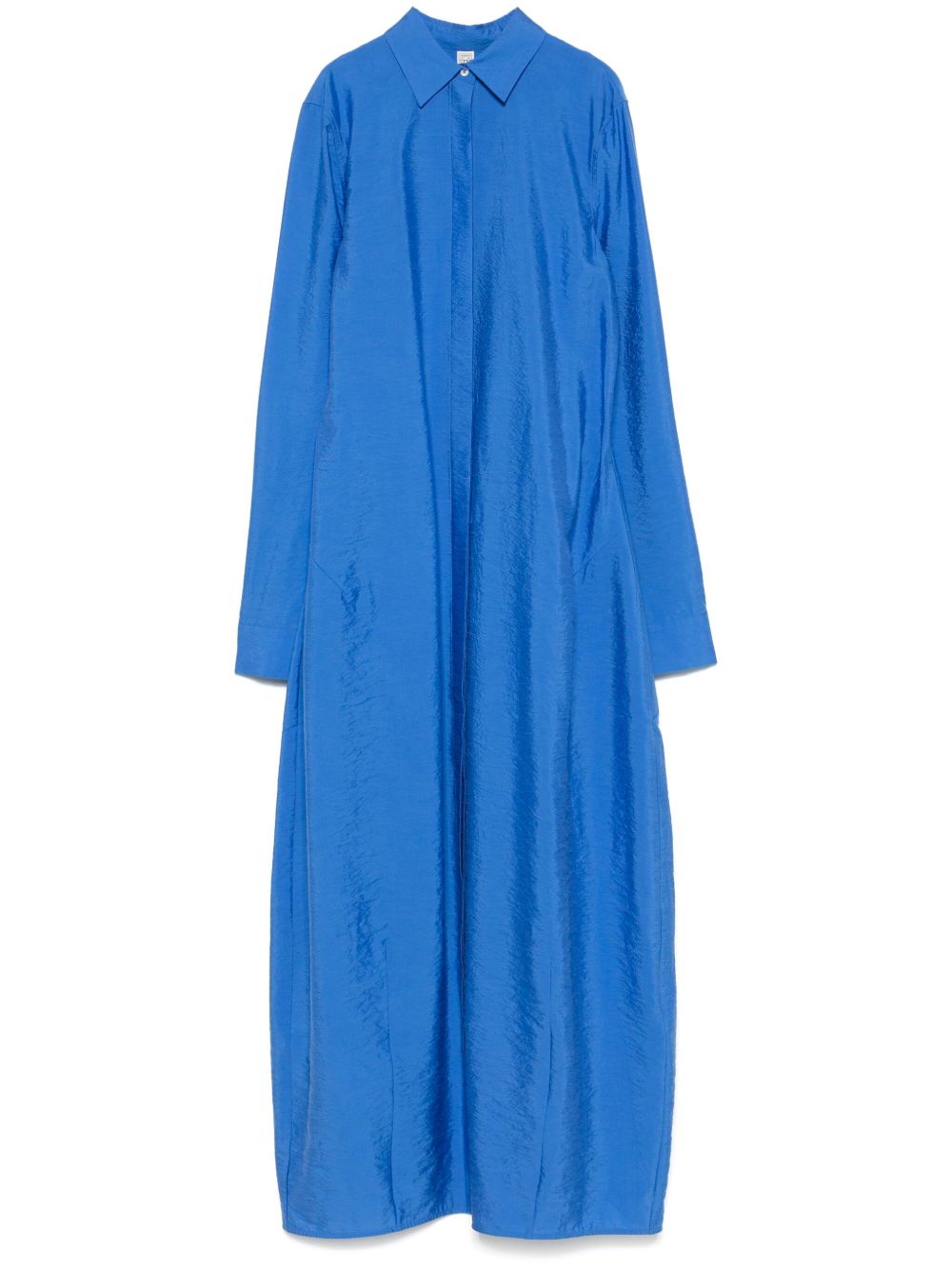 Toteme Women Blue Silk Chemisier Dress TOTEME
