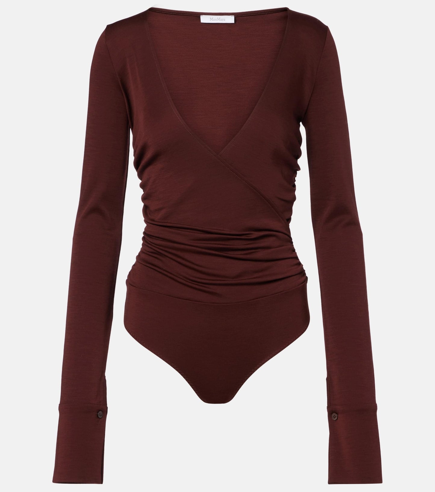 Max Mara Women Nigella Draped Wool Bodysuit MAX MARA