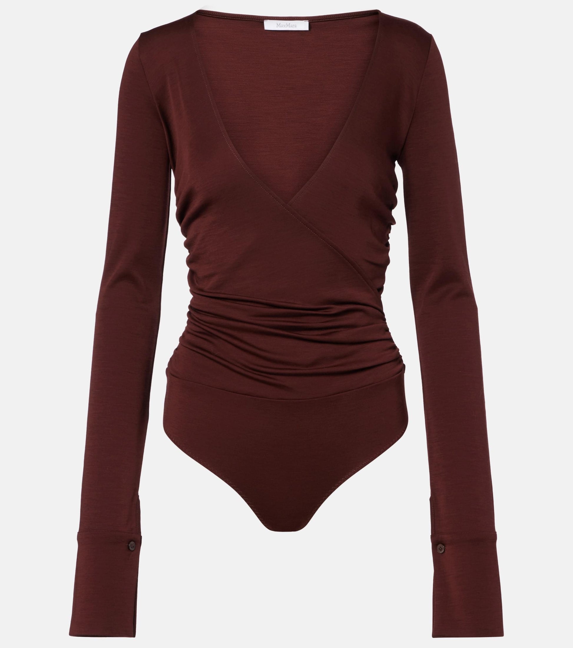 Max Mara Women Nigella Draped Wool Bodysuit MAX MARA