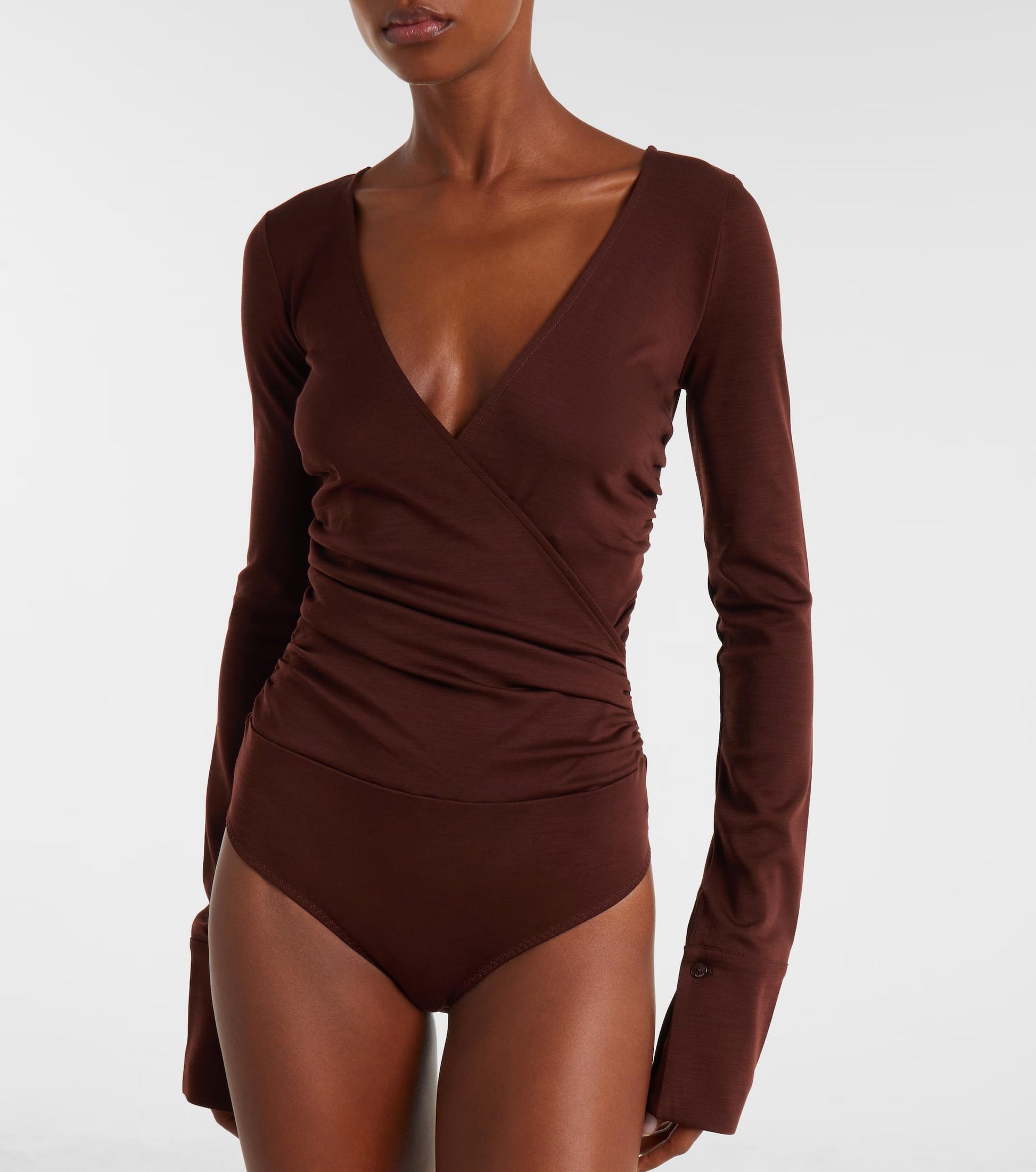 Max Mara Women Nigella Draped Wool Bodysuit MAX MARA