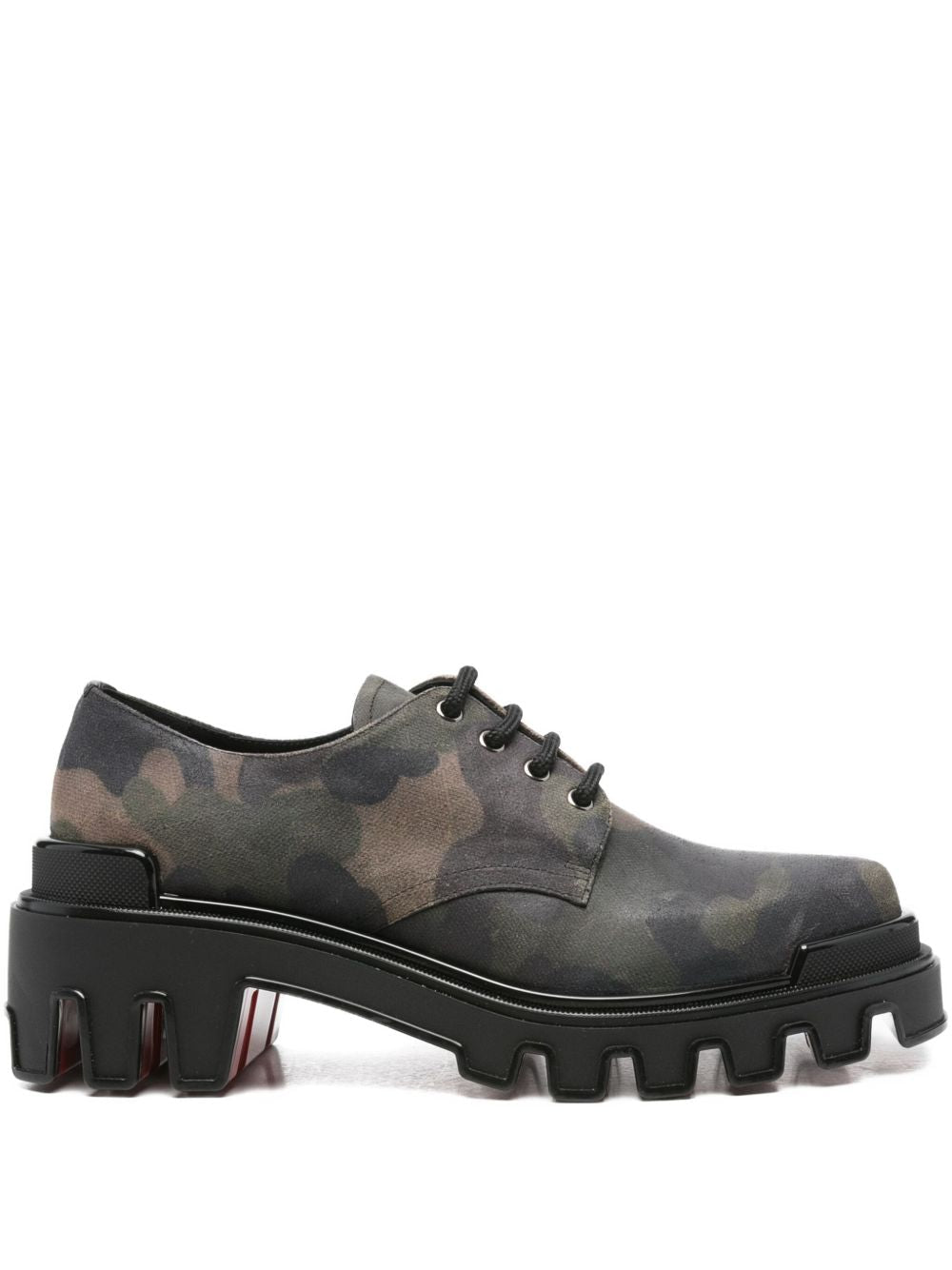 Christian Louboutin Men Trott Dune Camo Print Combat Boot CHRISTIAN LOUBOUTIN