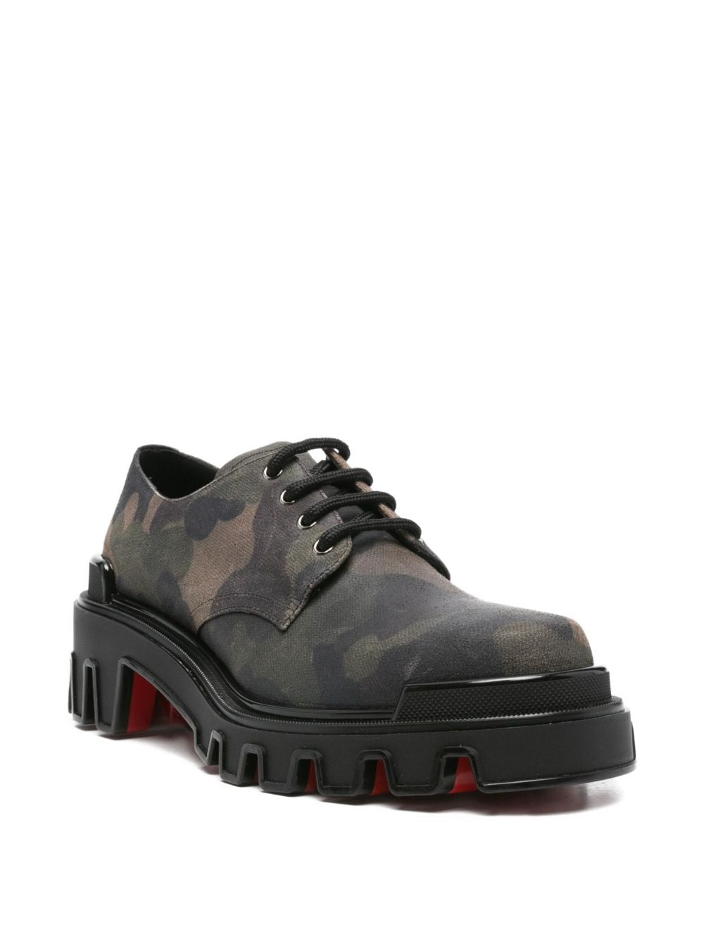 Christian Louboutin Men Trott Dune Camo Print Combat Boot CHRISTIAN LOUBOUTIN