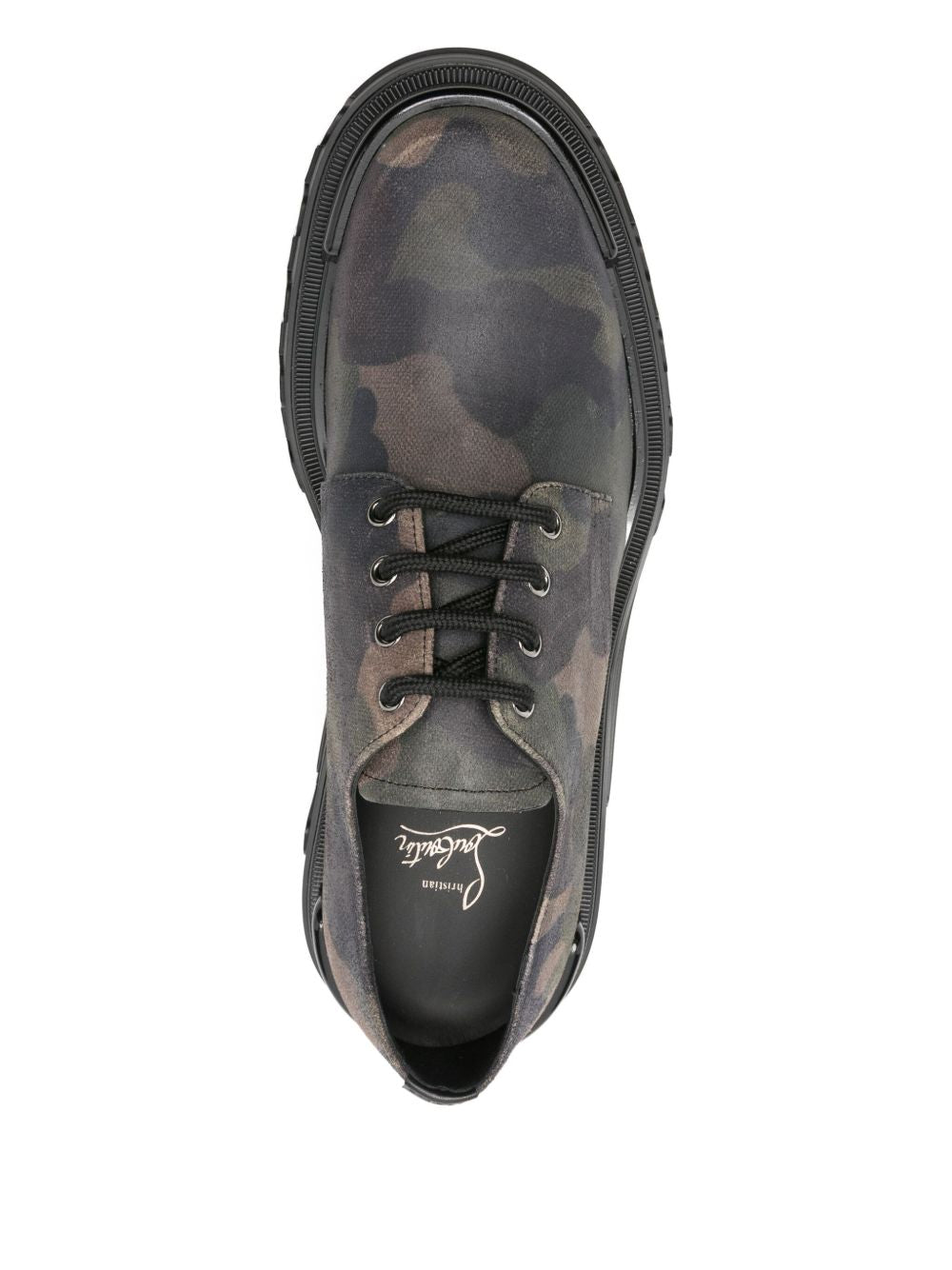 Christian Louboutin Men Trott Dune Camo Print Combat Boot CHRISTIAN LOUBOUTIN
