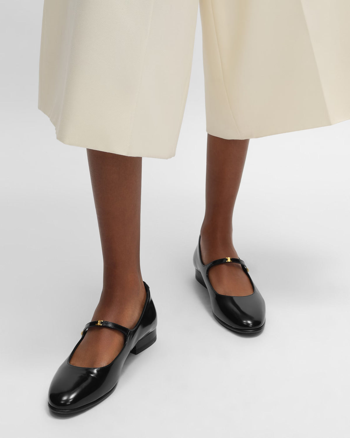 Celine Women Leather Mary-Jane Ballets CELINE