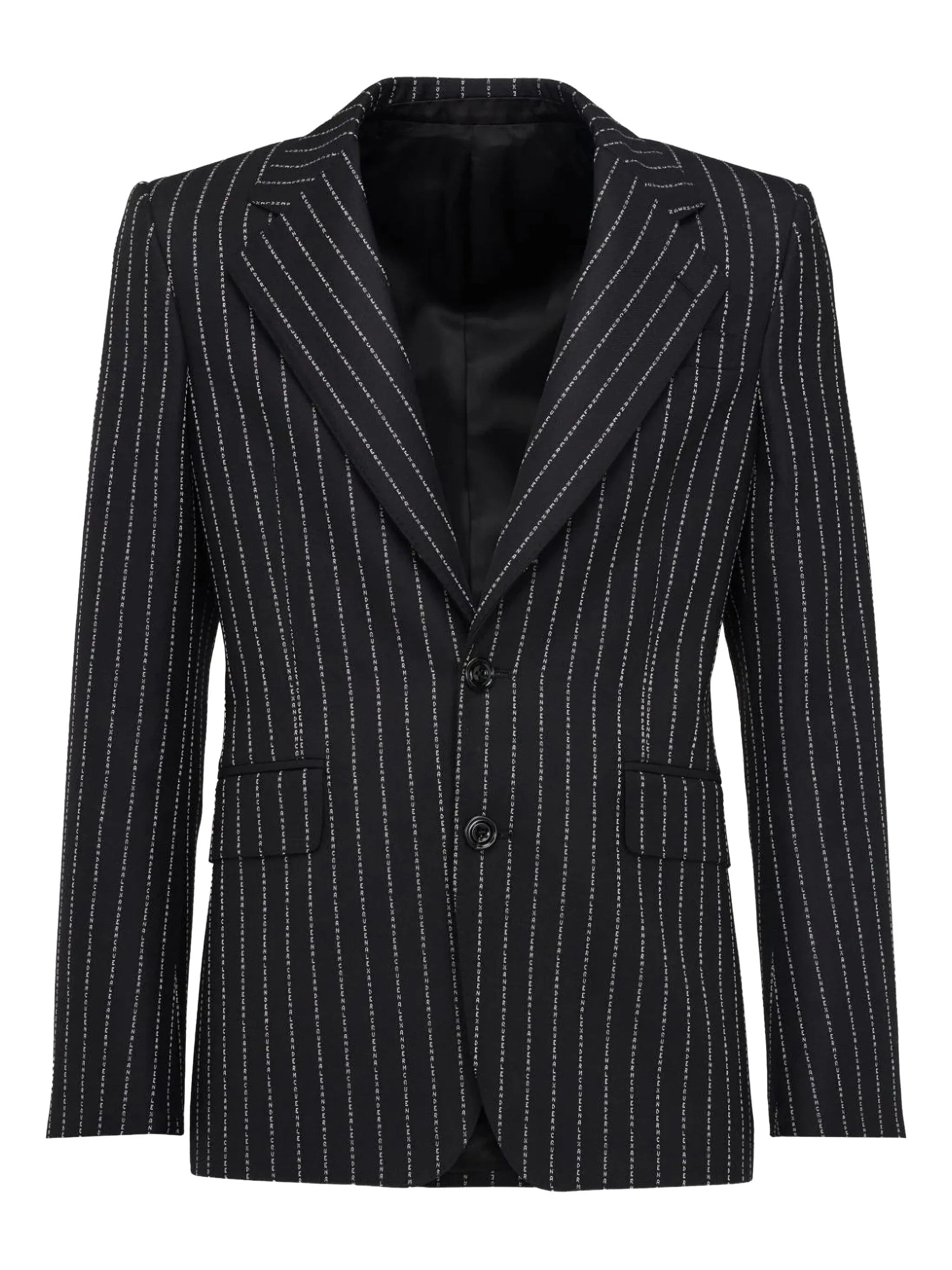 Alexander Mcqueen Men Pinstripe Single-Breasted Jacket ALEXANDER MCQUEEN