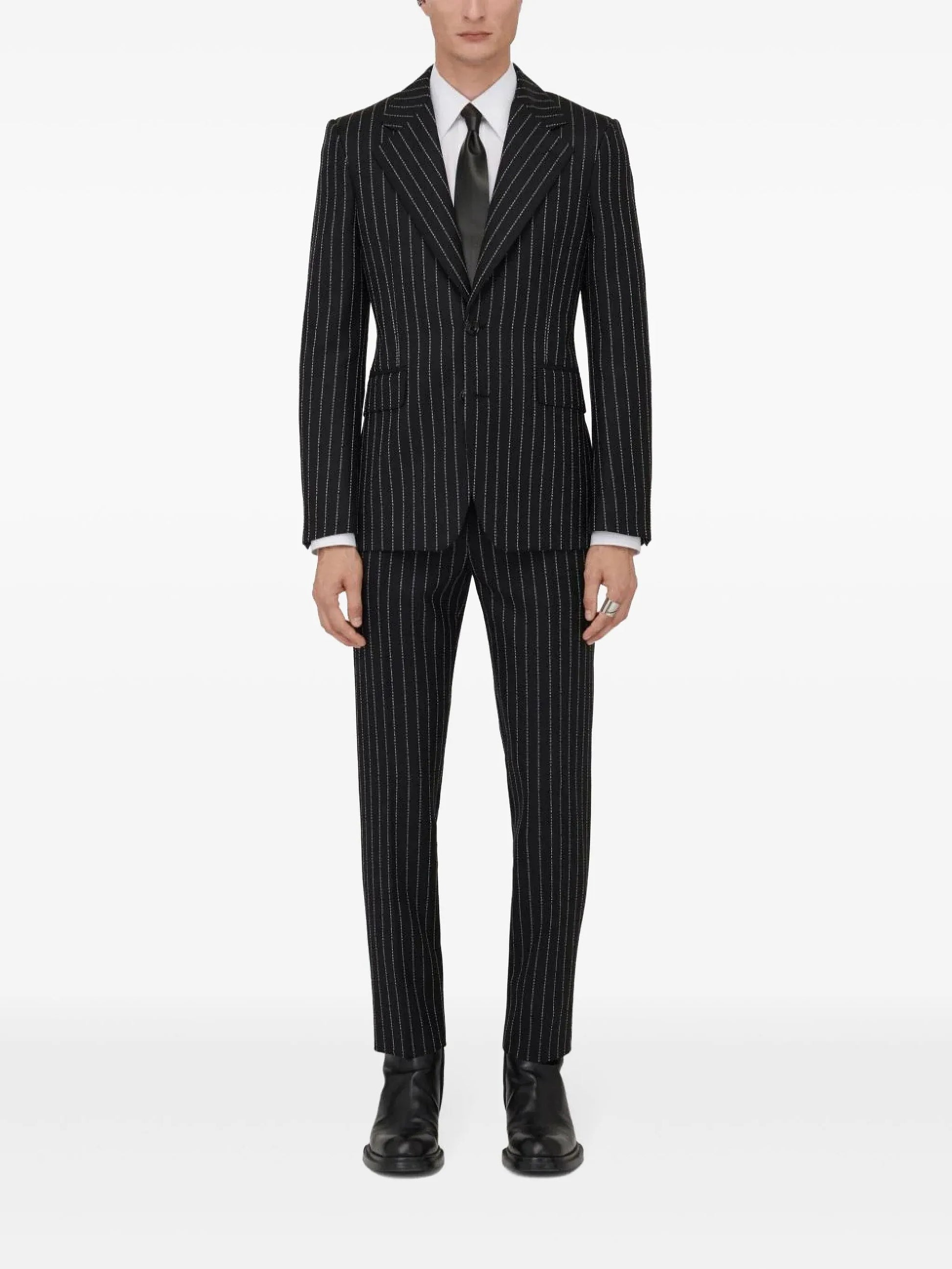Alexander Mcqueen Men Pinstripe Single-Breasted Jacket ALEXANDER MCQUEEN