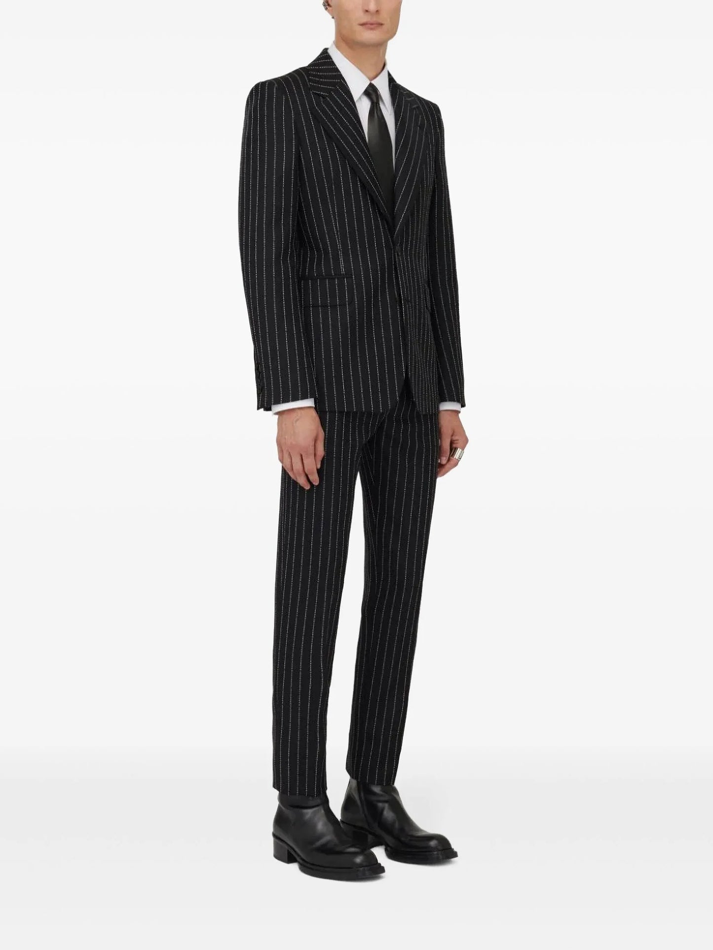 Alexander Mcqueen Men Pinstripe Single-Breasted Jacket ALEXANDER MCQUEEN