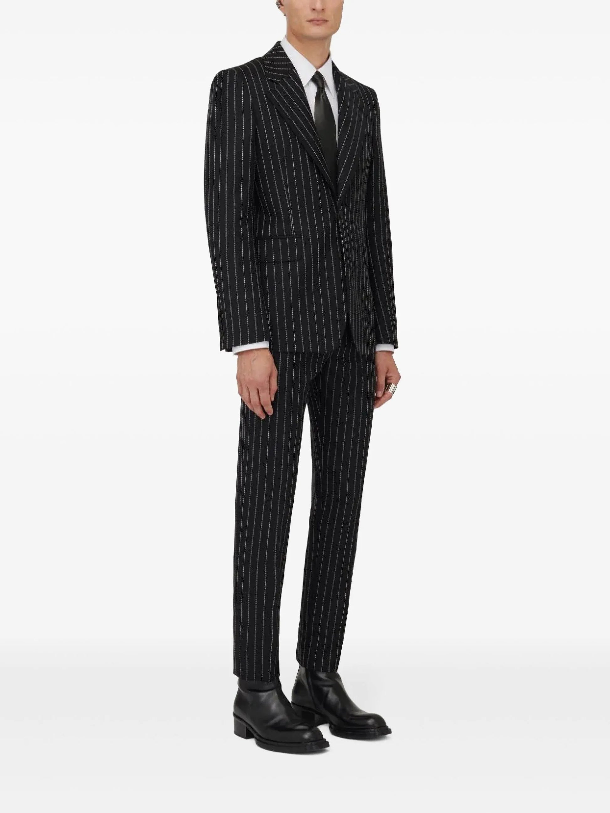 Alexander Mcqueen Men Pinstripe Single-Breasted Jacket ALEXANDER MCQUEEN