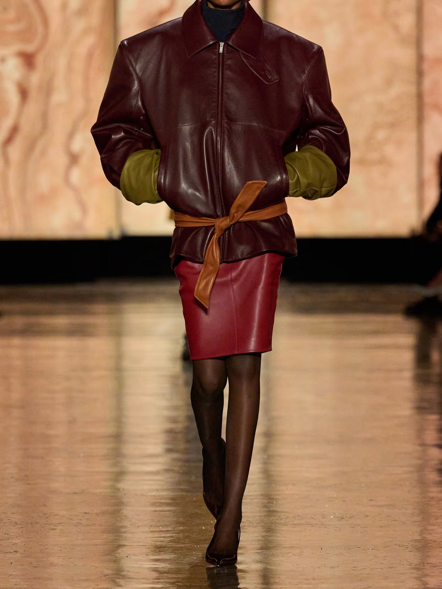 Saint Laurent Women Leather Skirt SAINT LAURENT