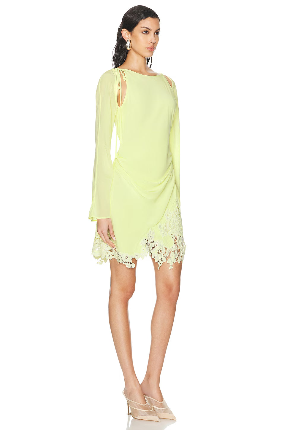 Acne Studios Women Floral-Lace Detail Mini Dress ACNE STUDIOS