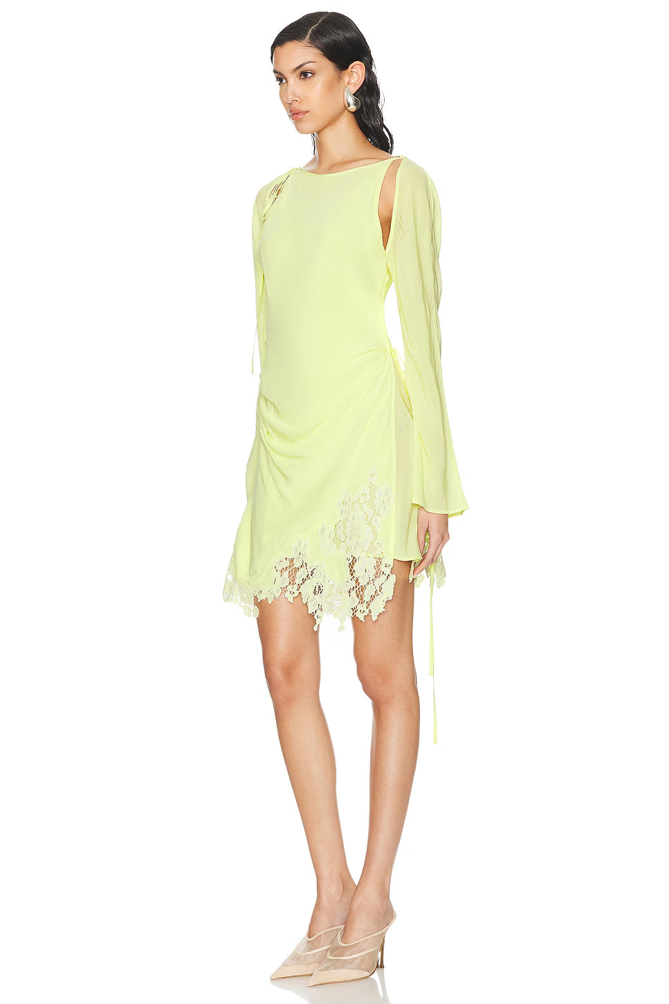 Acne Studios Women Floral-Lace Detail Mini Dress ACNE STUDIOS