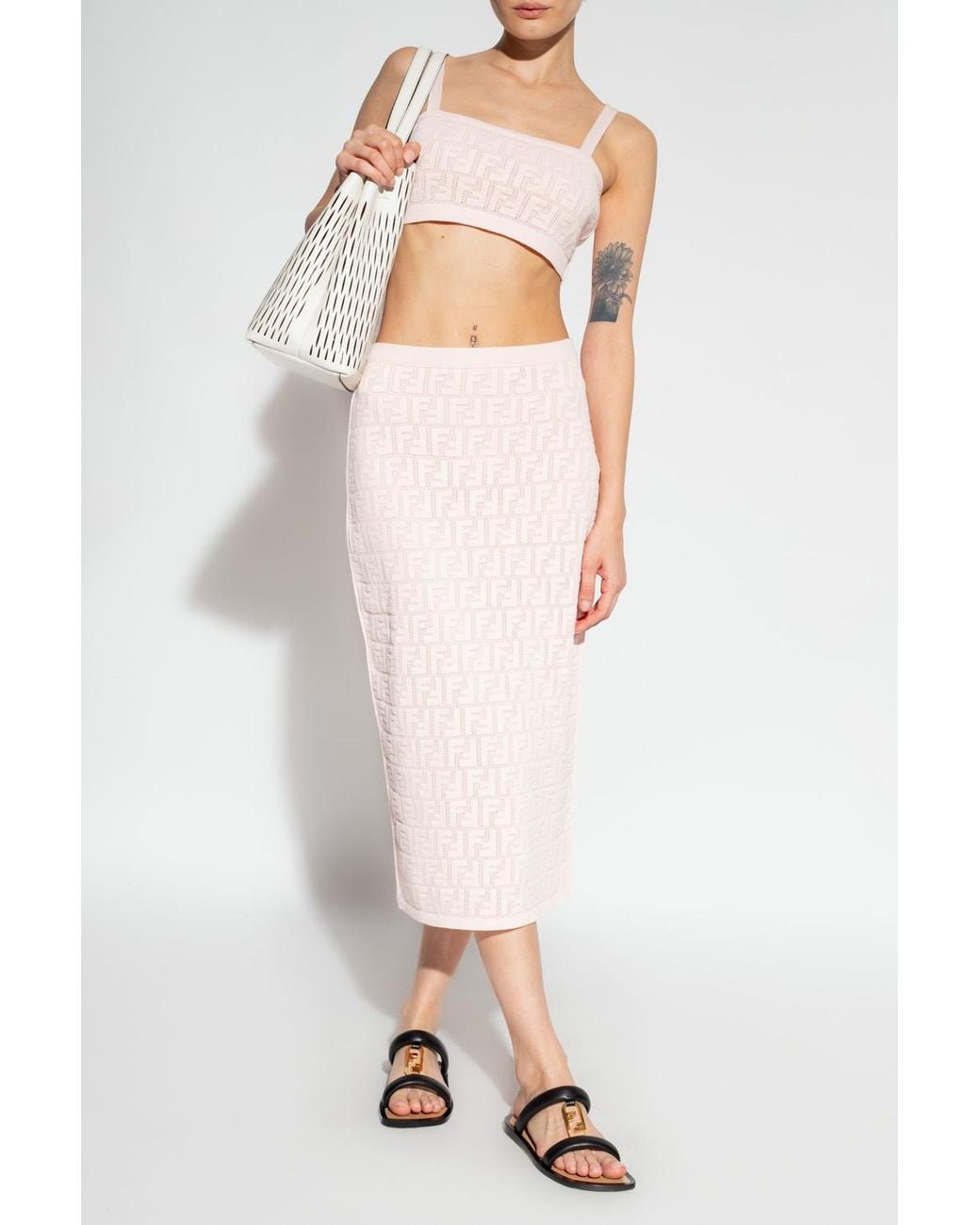 Fendi Women Pink Top & Skirt Set FENDI