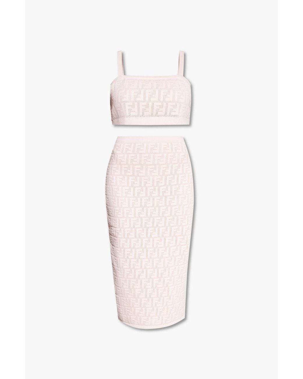 Fendi Women Pink Top & Skirt Set FENDI